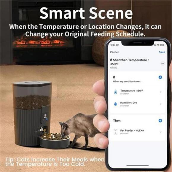 Smart Automatic Pet Feeder with App Control & Alexa Compatibility - Picture 2 of 4